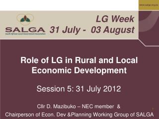 Role of LG in Rural and Local Economic Development