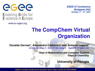 The CompChem Virtual Organization