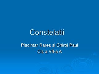 Constelatii