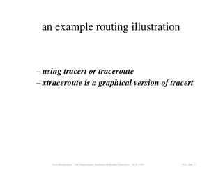 an example routing illustration