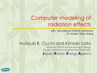 Computer modeling of radiation effects