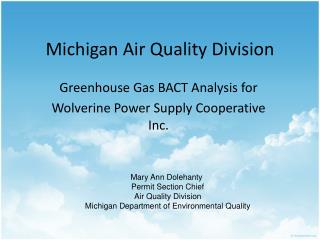 Michigan Air Quality Division