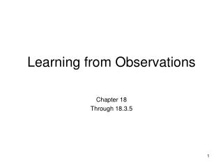 Learning from Observations