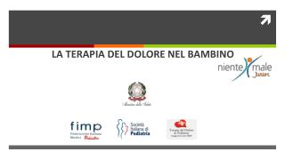 LA TERAPIA DEL DOLORE NEL BAMBINO