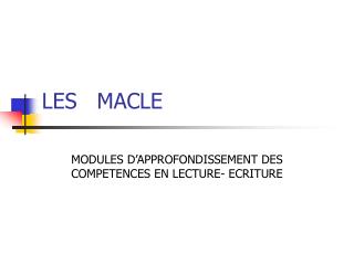 LES MACLE