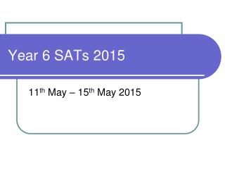 Year 6 SATs 2015