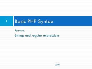 Basic PHP Syntax