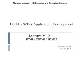 CS 415 N-Tier Application Development