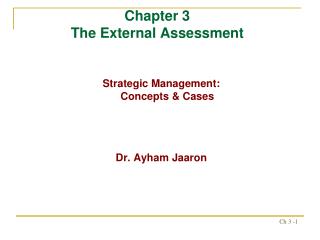 Chapter 3 The External Assessment