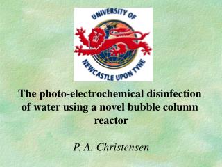 The photo-electrochemical disinfection of water using a novel bubble column reactor