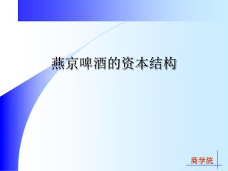 燕京啤酒的资本结构