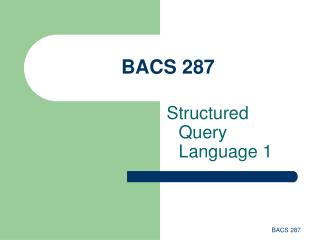 BACS 287