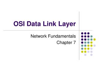 OSI Data Link Layer