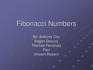 Fibonacci Numbers