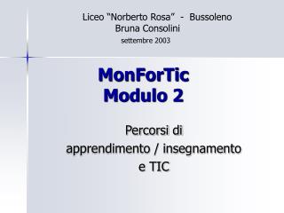 MonForTic Modulo 2