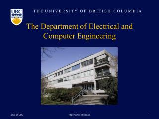 The Department of Electrical and Computer Engineering