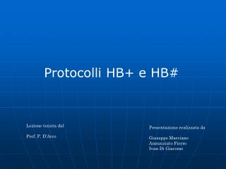 Protocolli HB+ e HB#