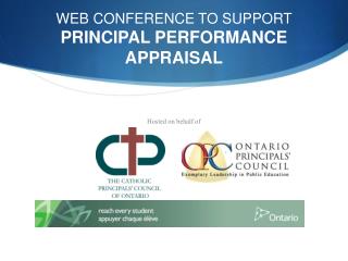 WEB CONFERENCE TO SUPPORT PRINCIPAL PERFORMANCE APPRAISAL