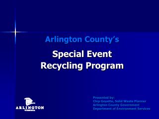 Arlington County’s Special Event Recycling Program