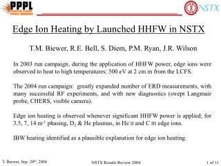 Edge Ion Heating by Launched HHFW in NSTX