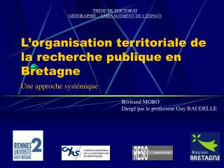 L’organisation territoriale de la recherche publique en Bretagne