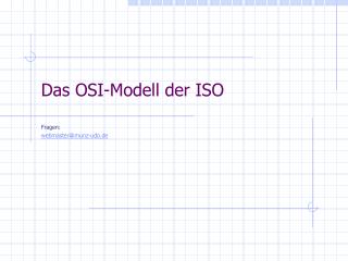 Das OSI-Modell der ISO