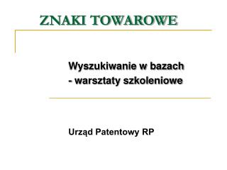 ZNAKI TOWAROWE