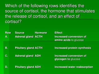 The short-term response to stress occurs faster than the long term response to stress because the