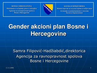 Samra Filipović-Hadžiabdić,direktorica Agencija za ravnopravnost spolova Bosne i Hercegovine