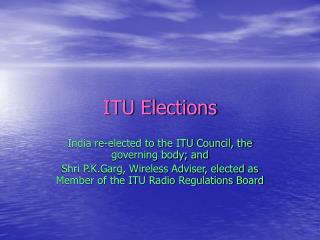 ITU Elections