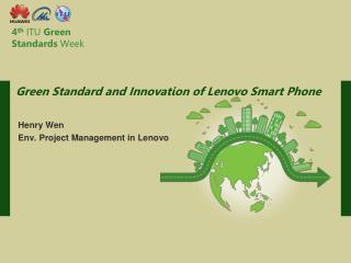 4 th ITU Green Standards Week