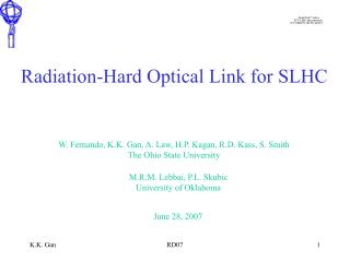 Radiation-Hard Optical Link for SLHC