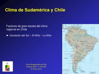 Clima de Sudamérica y Chile