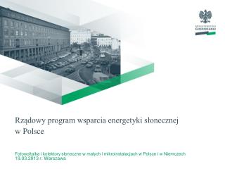 Rządowy program wsparcia energetyki słonecznej w Polsce