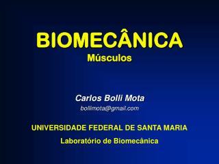 BIOMECÂNICA Músculos