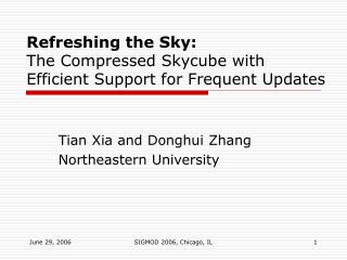 Refreshing the Sky: The Compressed Skycube with Efficient Support for Frequent Updates