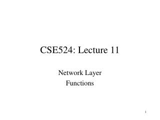 CSE524: Lecture 11