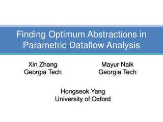 Finding Optimum Abstractions in Parametric Dataflow Analysis