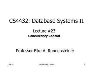 CS4432: Database Systems II