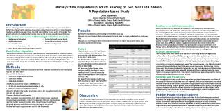 Racial/Ethnic Disparities in Adults Reading to Two Year Old Children: A Population-based Study