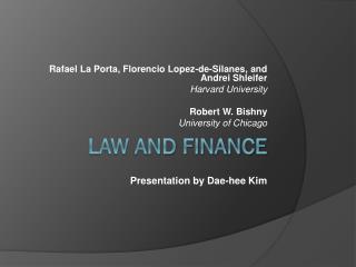 LAW and finance