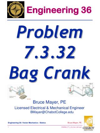 Bruce Mayer, PE Licensed Electrical &amp; Mechanical Engineer BMayer@ChabotCollege