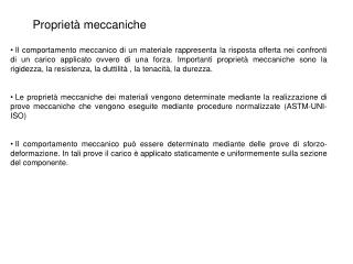 Proprietà meccaniche