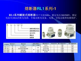 熔断器 RL1 系列 -1