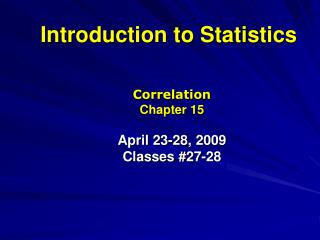 Introduction to Statistics