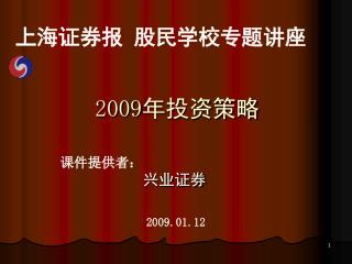 2009 年投资策略