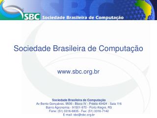 Sociedade Brasileira de Computação