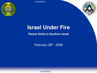 Israel Under Fire Rocket Strike in Southern Israel