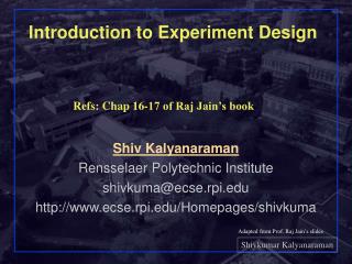 Introduction to Experiment Design