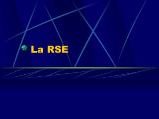 La RSE